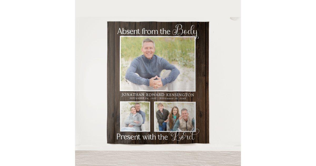 Christian Memorial Funeral Photo Remembrance Tapestry Zazzle