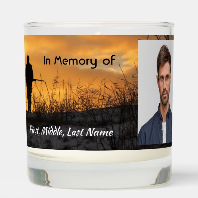 Christian Memorial Hunter Hunting Stalking Game Scented Candle (Front)