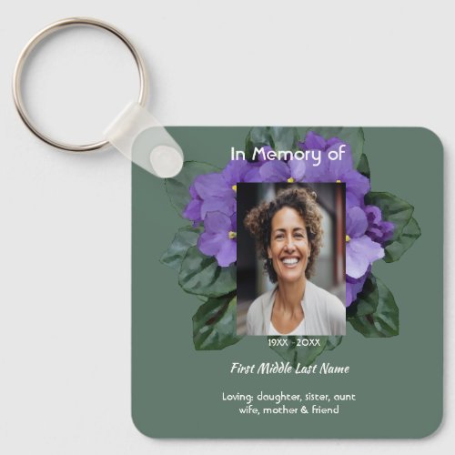 Christian Memorial Keepsake African Violet