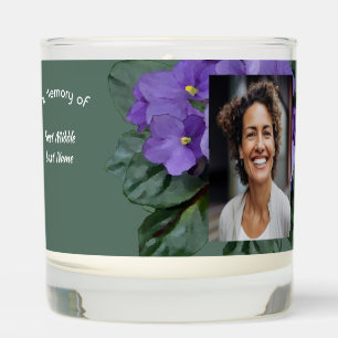Christian Memorial Keepsake African Violet Scented Candle