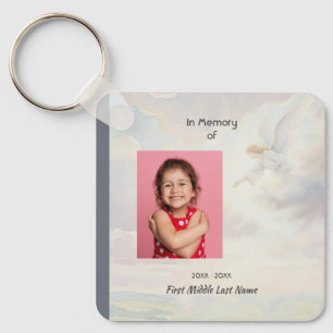 Christian Memorial Keepsake Angel Reaching  Keychain