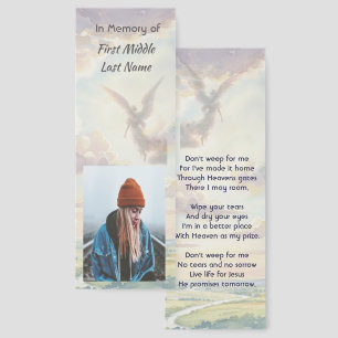 Christian Memorial Keepsake Angel Sky Clouds Bookmarks