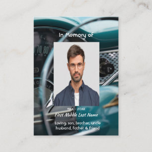 Christian Memorial Keepsake Antique Cars Auto Business Card