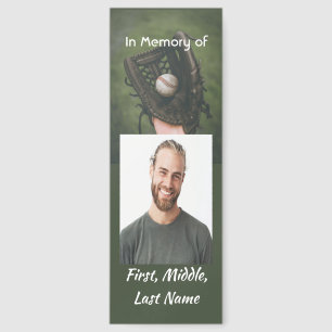 Christian Memorial Keepsake Baseball Game Player Bookmarks