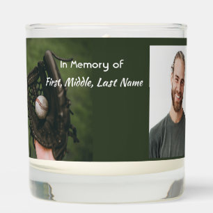 Christian Memorial Keepsake Baseball Game Player Scented Candle