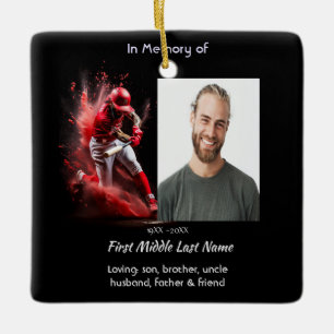 Christian Memorial Keepsake Baseball Softball  Ceramic Ornament