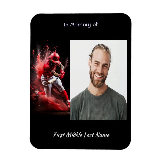 Christian Memorial Keepsake Baseball Softball  Magnet (Vertical)