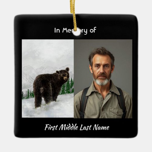 Christian Memorial Keepsake Black Bear Animal