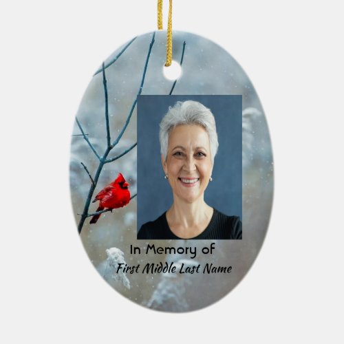 Christian Memorial  Keepsake Cardinal Red Bird 