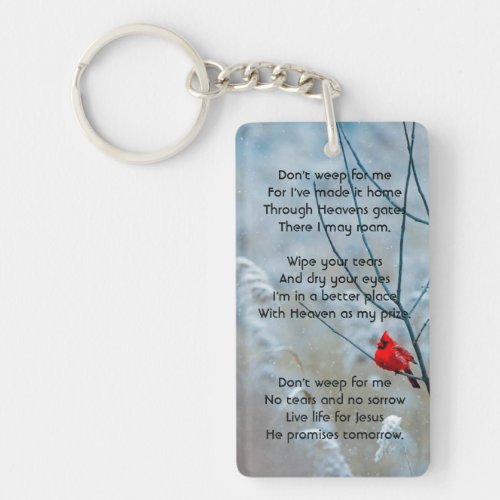 Christian Memorial  Keepsake Cardinal Red Bird 