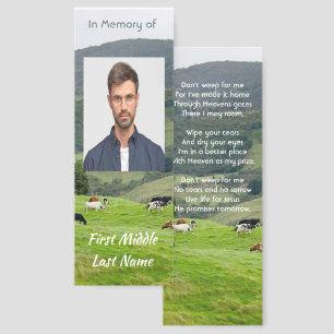 Christian Memorial Keepsake Cattle Farm Landscape Bookmarks