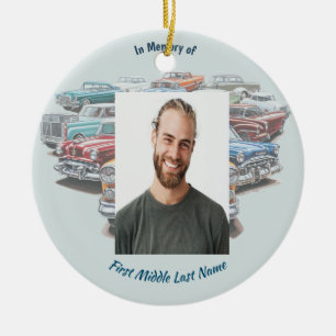 Christian Memorial Keepsake Classic Vintage Car Ceramic Ornament