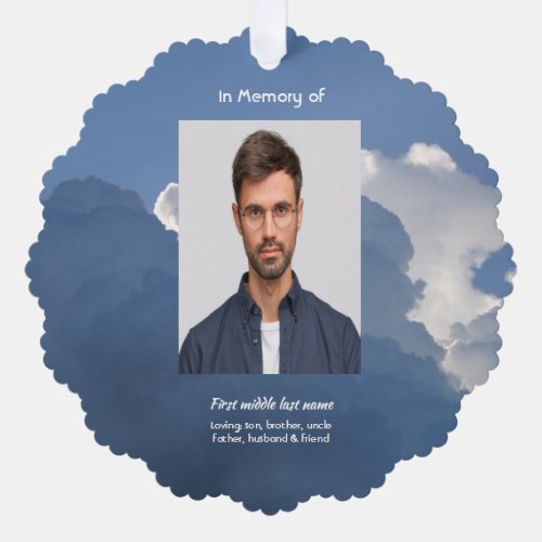 Christian Memorial Keepsake Clouds Sky Heavenly