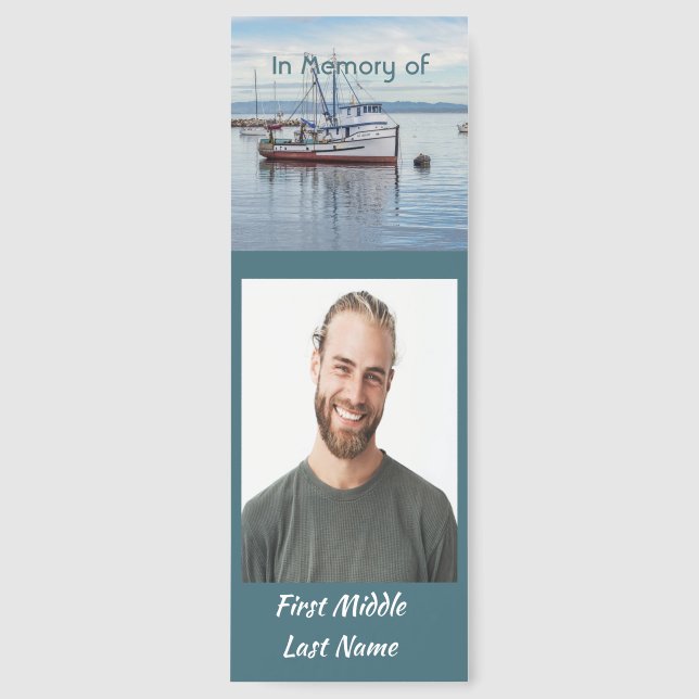 Christian Memorial Keepsake Commercial Fisherman Bookmarks (Front)