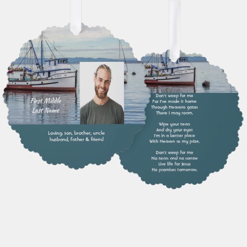 Christian Memorial Keepsake Commercial Fisherman