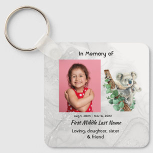 Christian Memorial Keepsake Cute Koala Children Keychain
