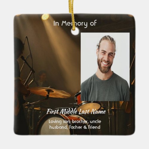 Christian Memorial Keepsake Drummer Drums Band 