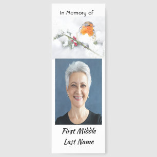 Christian Memorial Keepsake English Robin Bird Bookmarks