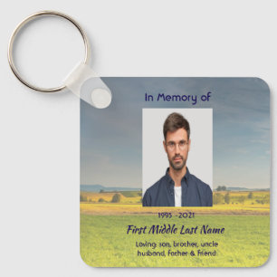 Christian Memorial Keepsake Farm Crop Prairie Keychain