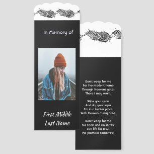 Christian Memorial Keepsake Feather Tribal Boho Bookmarks