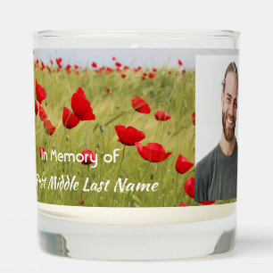 Christian Memorial Keepsake Field Red Poppy Scented Candle