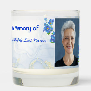 Christian Memorial Keepsake Forget me Not" Flowers Scented Candle