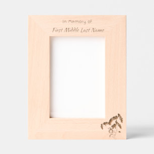 Christian Memorial Keepsake Geranium Flower Engraved Frames