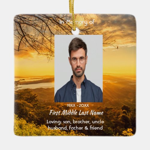 Christian Memorial Keepsake Golden Sunrise 