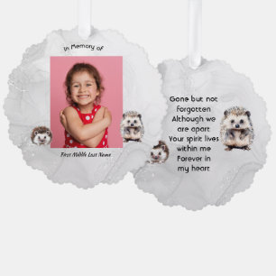 Christian Memorial Keepsake Hedgehog Children Ornament Card