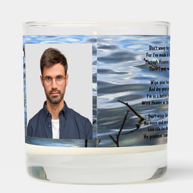 Christian Memorial Keepsake Lake Ducks Birds Scented Candle (Right)