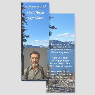 Christian Memorial Keepsake Lake Forest Trees Bookmarks