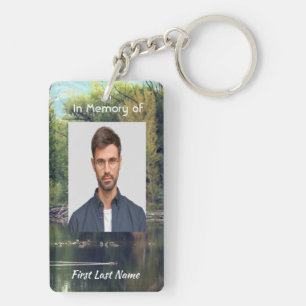 Christian Memorial Keepsake Lake Pond Park Ducks  Keychain