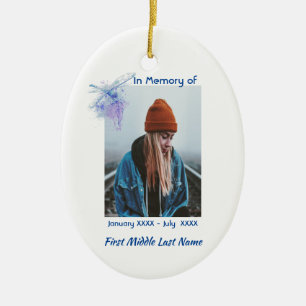 Christian Memorial Keepsake Memorial Dragonfly Ceramic Ornament