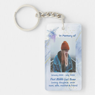 Christian Memorial Keepsake Memorial Dragonfly Keychain