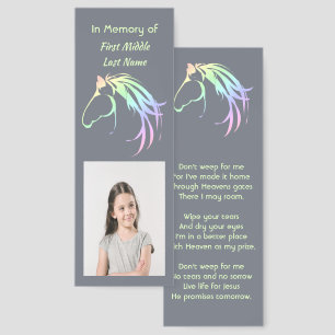  Christian Memorial Keepsake Pastel Horse Art Bookmarks