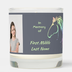 Christian Memorial Keepsake Pastel Horse Art Scented Candle