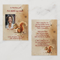 Christian Memorial keepsake Red Squirrel