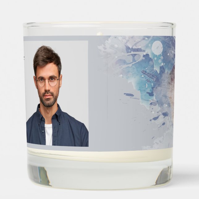 Christian Memorial Keepsake  Remembrance Wolf Scented Candle (Left)