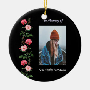 Christian Memorial Keepsake Roses Garden Flowers Ceramic Ornament