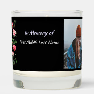 Christian Memorial Keepsake  Roses Garden Flowers Scented Candle