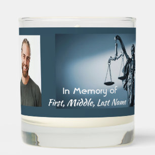 Christian Memorial Keepsake Scales Justice Law Scented Candle
