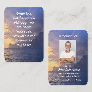 Christian Memorial Keepsake Sea Sky Cloud Island Business Card