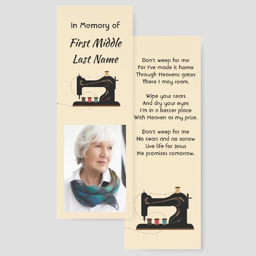 Christian Memorial Keepsake Seamstress Sewing 