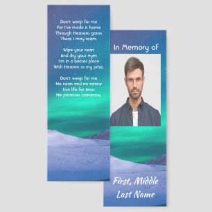 Christian Memorial Keepsake Snow Winter Night Bookmarks
