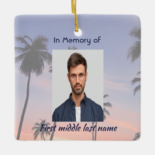 Christian Memorial Keepsake Tropical Beach