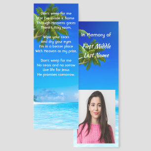  Christian Memorial Keepsake Tropical Beach Exotic Bookmarks
