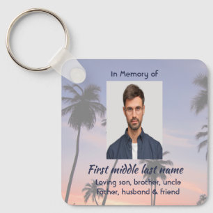 Christian Memorial Keepsake Tropical Beach Keychain