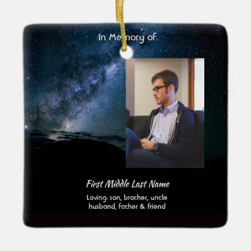 Christian Memorial Milky Way Starry Night Sky 