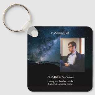 Christian Memorial Milky Way Starry Night Sky  Keychain