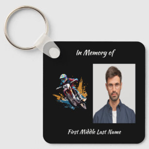 Christian Memorial Motocross Motorcycle Racing Keychain